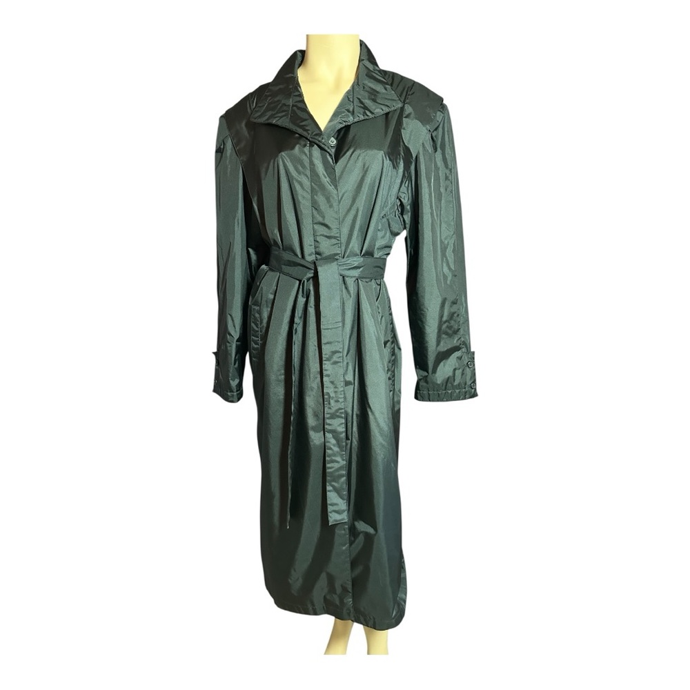 Vintage Winkelman’s Black Raincoat/Trench‎ Coat, Size 13/14 (286)
